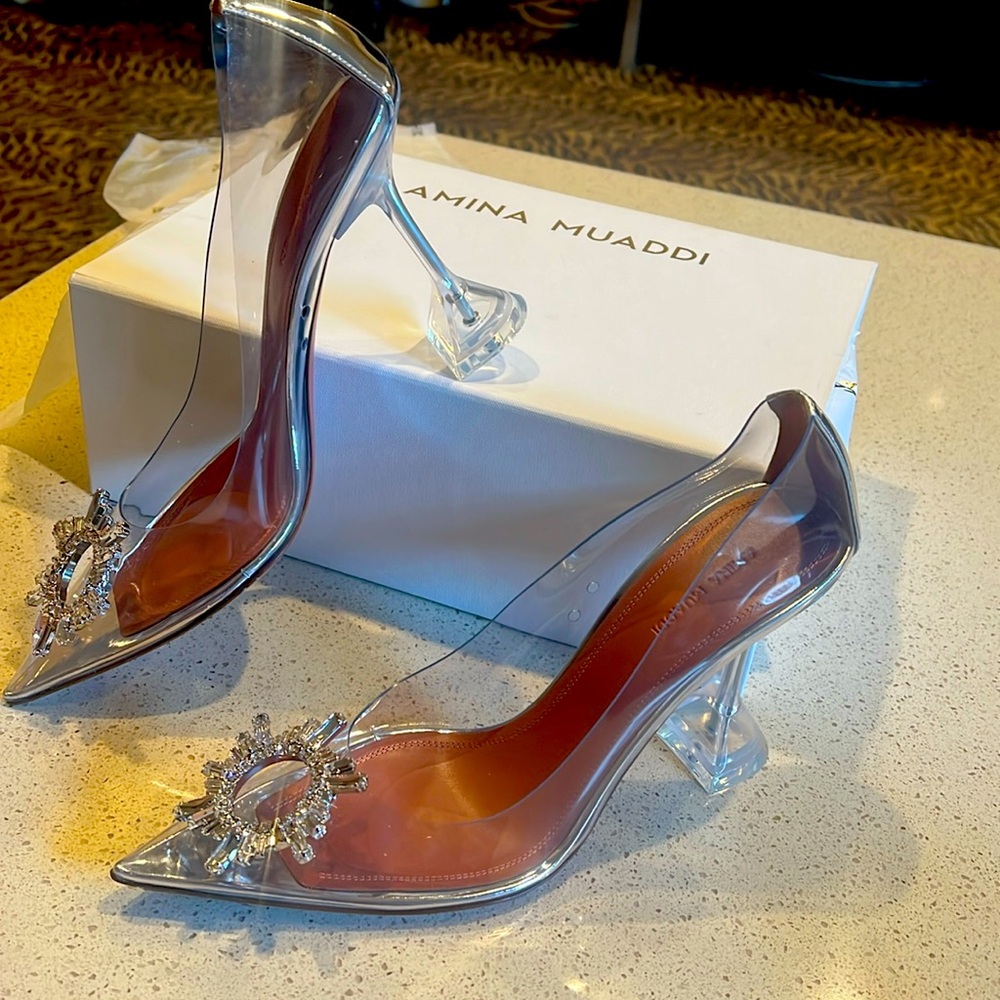 Amina muaddi designer pumps